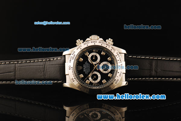 Rolex Daytona Automatic Black Dial with Diamond Markers - Click Image to Close